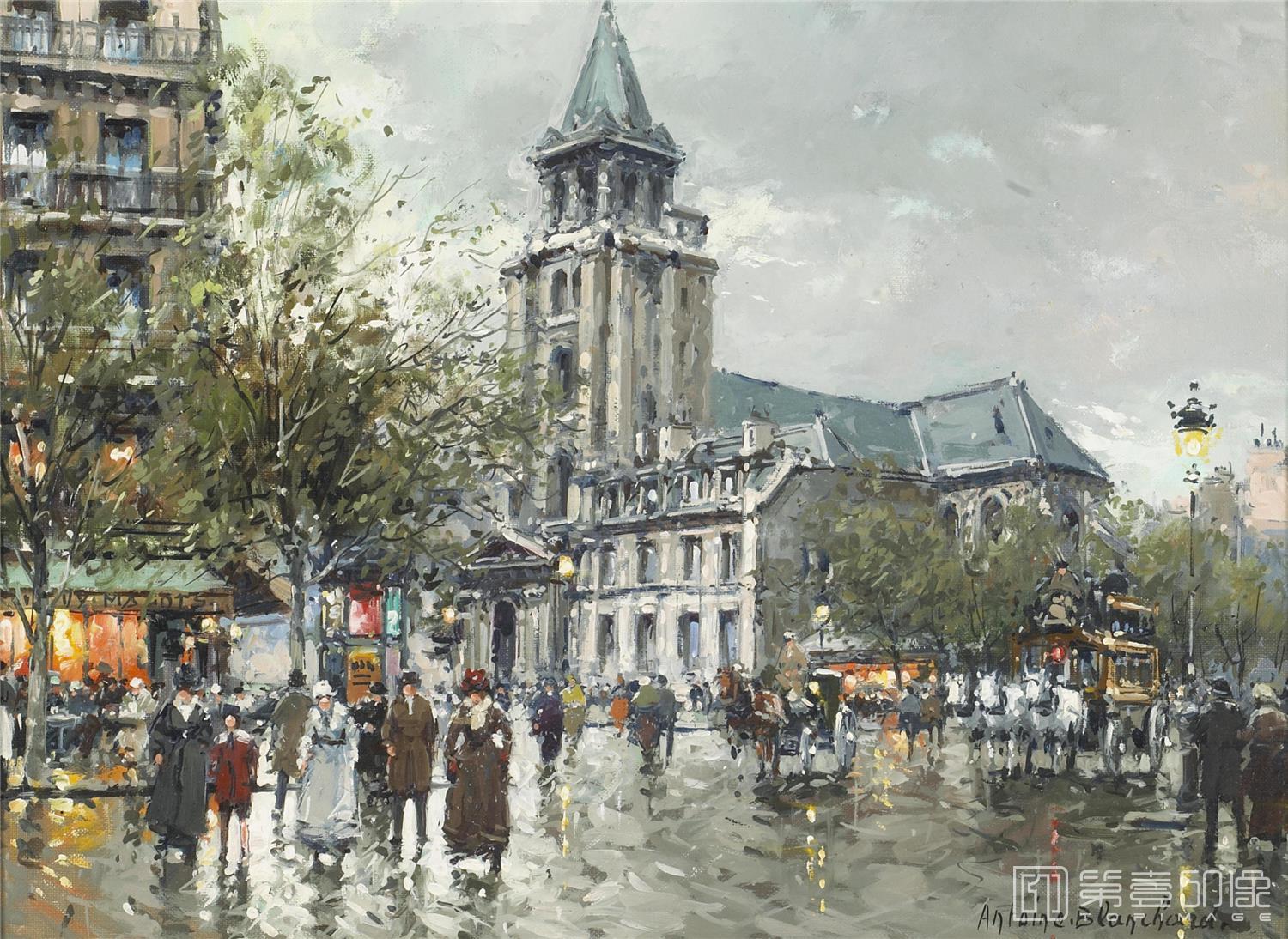 油画-安托万·布兰乍得 Antoine Blanchard作品-082